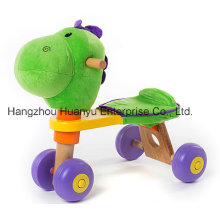 Hochwertiges hölzernes Baby-Fahrrad mit Dinosaurier-Kopf
